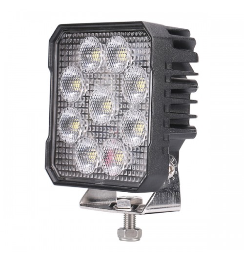 45W Square LED Worklamp with Amber Warning Light 042008